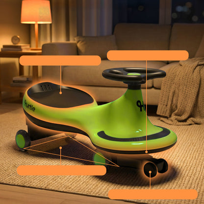 Wiggle Car Ride On Toy for Kids with No Pedals or Batteries 69cm in Green