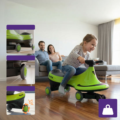 Wiggle Car Ride On Toy for Kids with No Pedals or Batteries 69cm in Green