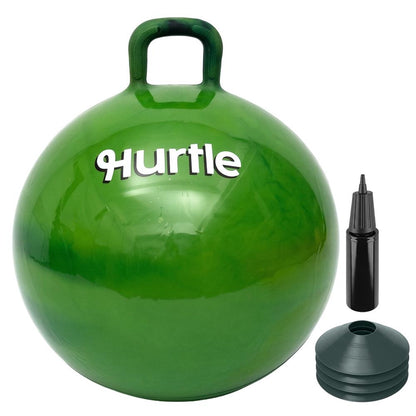 Marble Space Hopper Ball with Hand Pump and Cones 51cm in Army Green