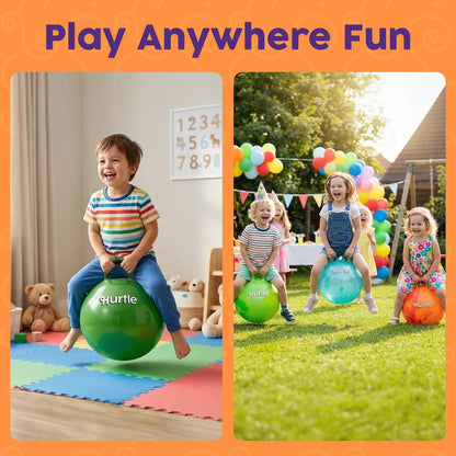Marble Space Hopper Ball with Hand Pump and Cones 51cm in Army Green