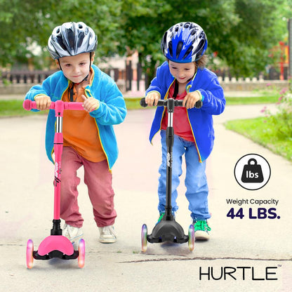 3-Rad-Kinder-Tretroller mit leuchtenden Rädern für 2- bis 5-Jährige, 63 bis 72 cm