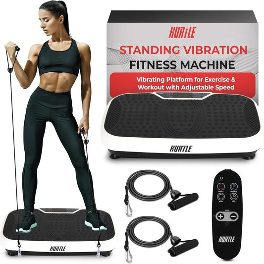 Vibrationsplatte mit Widerstandsbändern und Fernbedienung, 68 cm