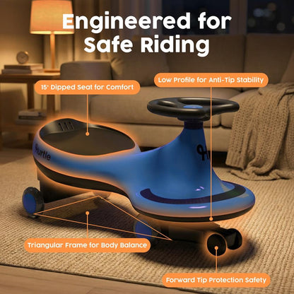 Wiggle-Car-Rutschfahrzeug für Kinder ohne Pedale oder Batterien, 69 cm, in Blau