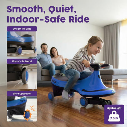 Wiggle-Car-Rutschfahrzeug für Kinder ohne Pedale oder Batterien, 69 cm, in Blau