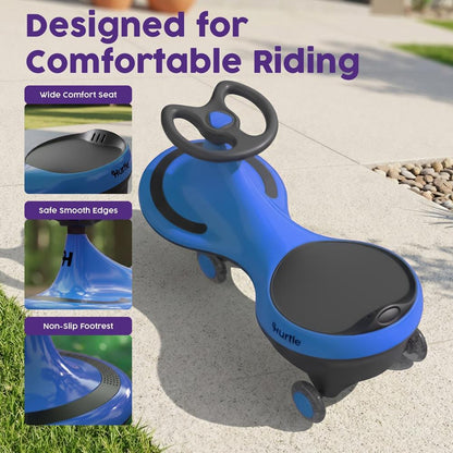 Wiggle-Car-Rutschfahrzeug für Kinder ohne Pedale oder Batterien, 69 cm, in Blau