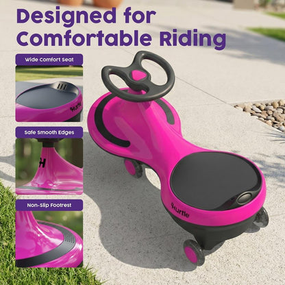 Wiggle-Car-Rutschfahrzeug für Kinder ohne Pedale oder Batterien, 69 cm, in Pink