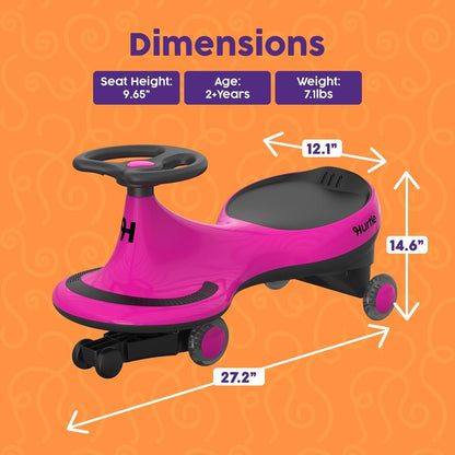 Wiggle-Car-Rutschfahrzeug für Kinder ohne Pedale oder Batterien, 69 cm, in Pink